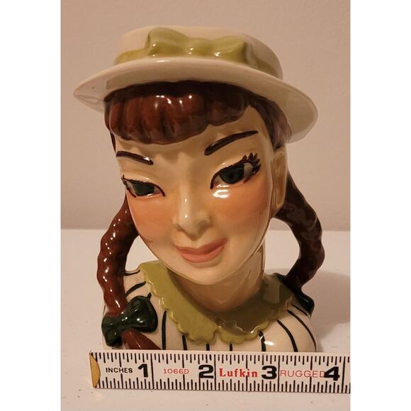 1950s Ceramic Arts Studio, Madison, WI. "Becky" Swedish Woman Head Vase Vintage - Picture 9 of 9